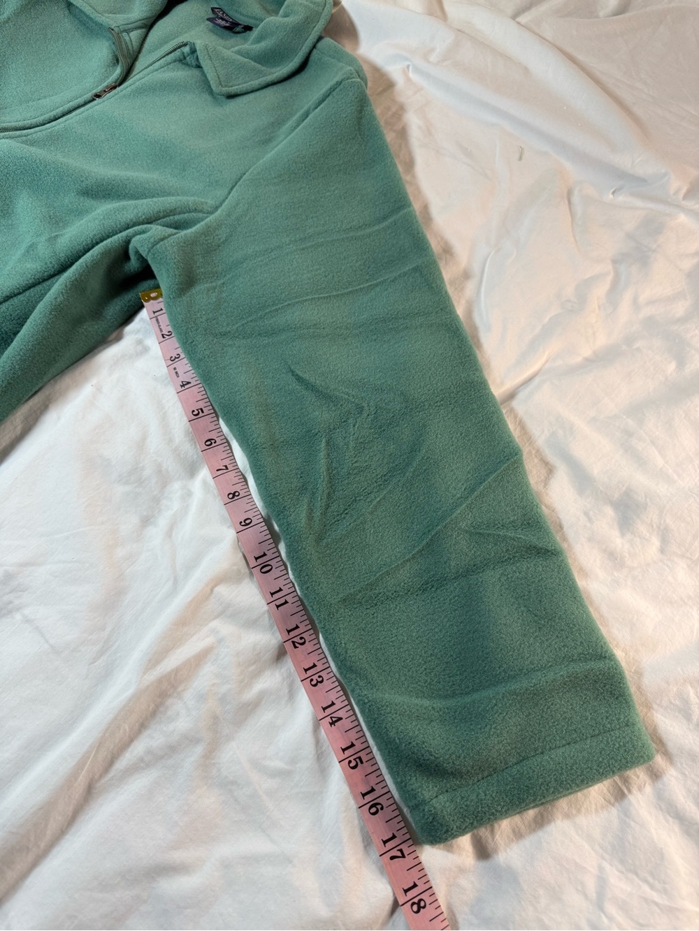 Lands' End Seafoam Green Fleece Full-Zip Jacket NWT Size Large - Picture 5 of 7